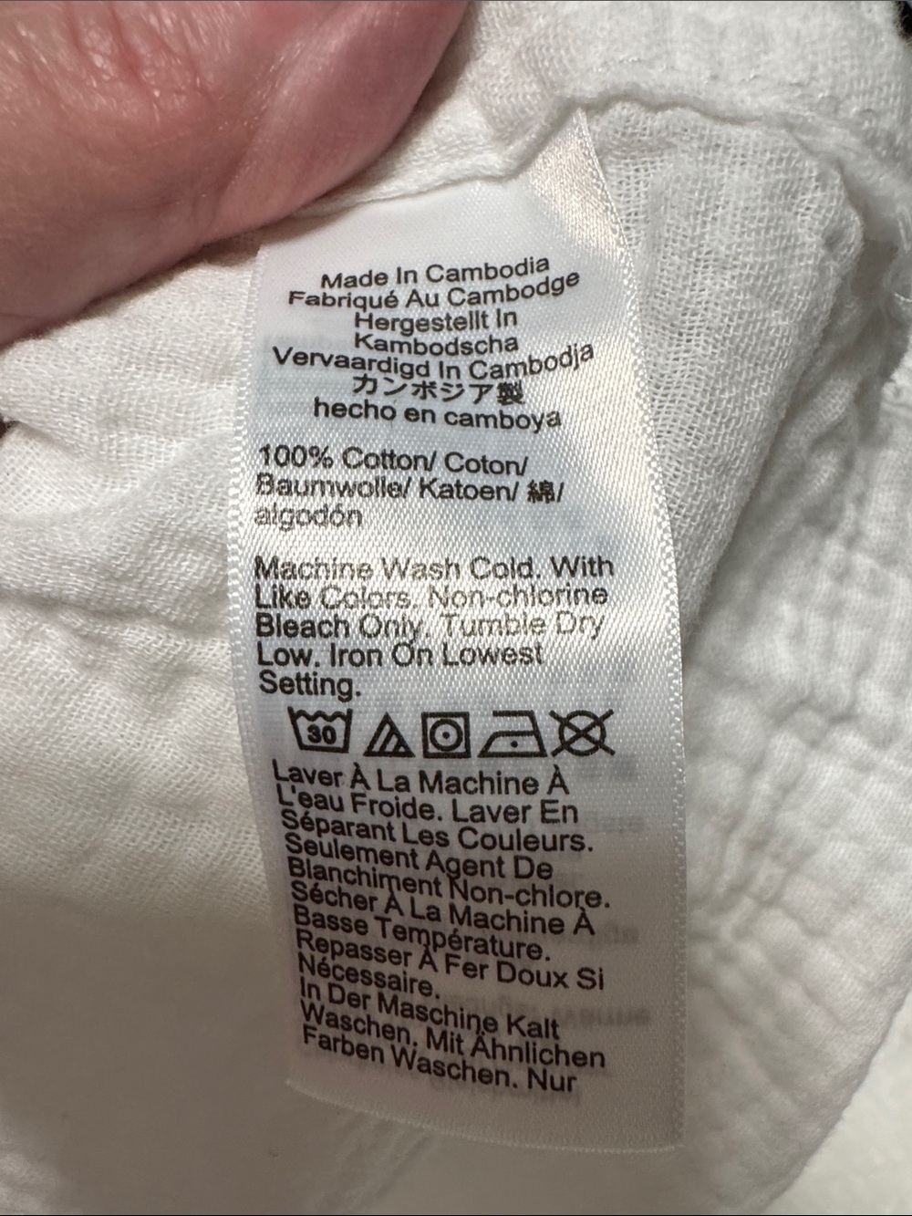 J. Crew White Textured Cotton Button-Down Shirt 18 - Picture 5 of 5